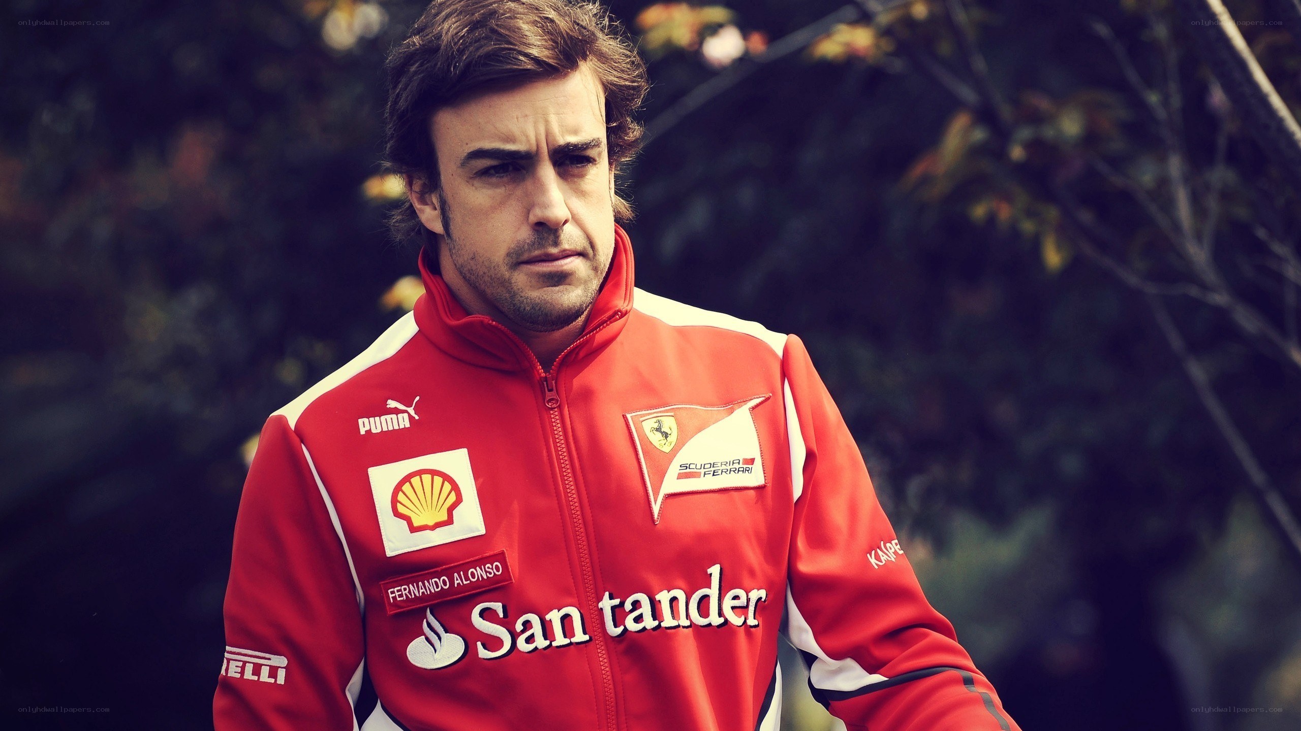 Fernando Alonso in Ferrari jacket