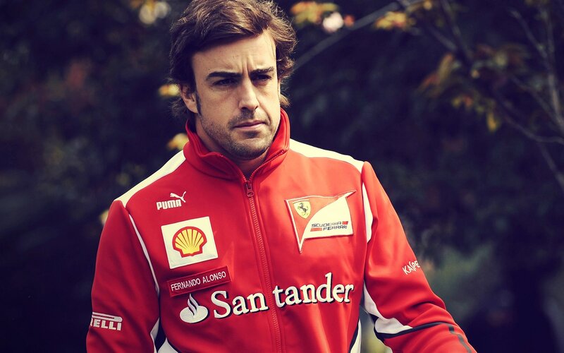 Fernando Alonso in Ferrari jacket