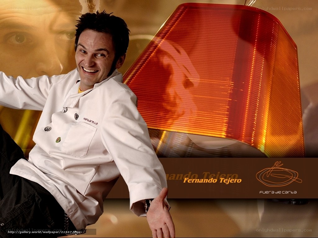 Fernando Tejero in chef's coat