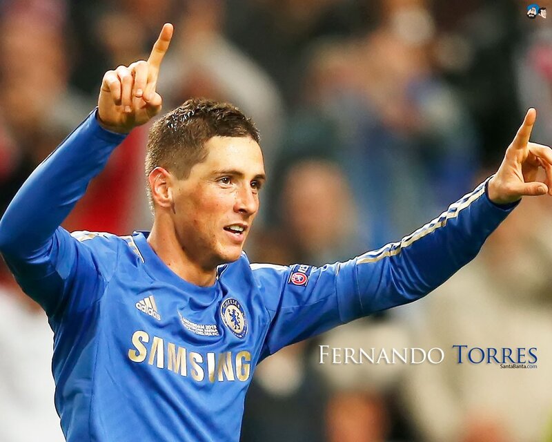 Fernando Torres Celebrating — Blue