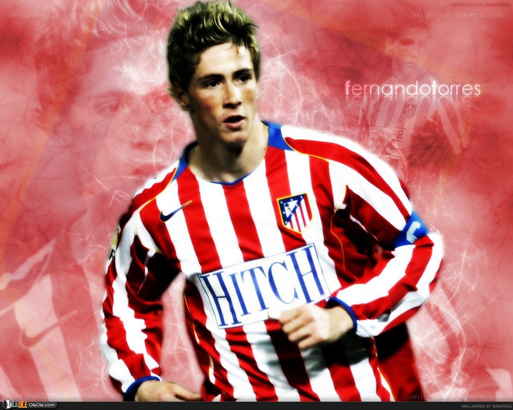 Fernando Torres in Atletico Madrid kit
