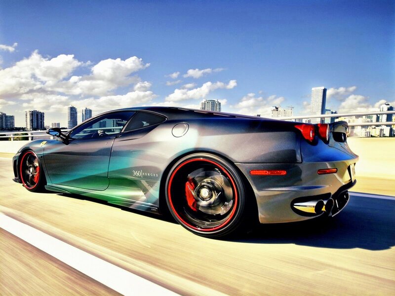 Ferrari 360 on city bridge
