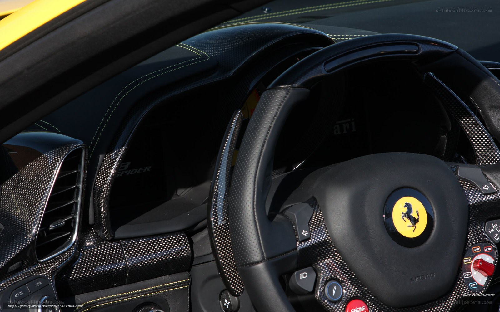 Ferrari 458 Spider interior