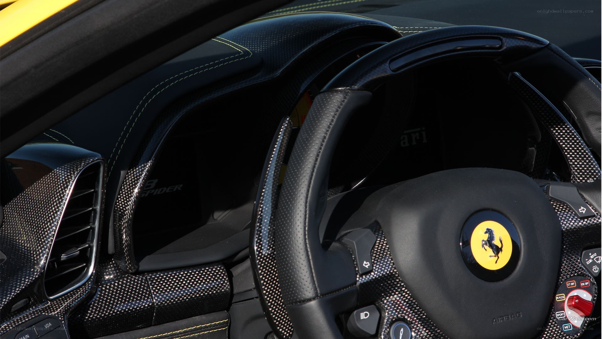 Ferrari 488 Spider interior