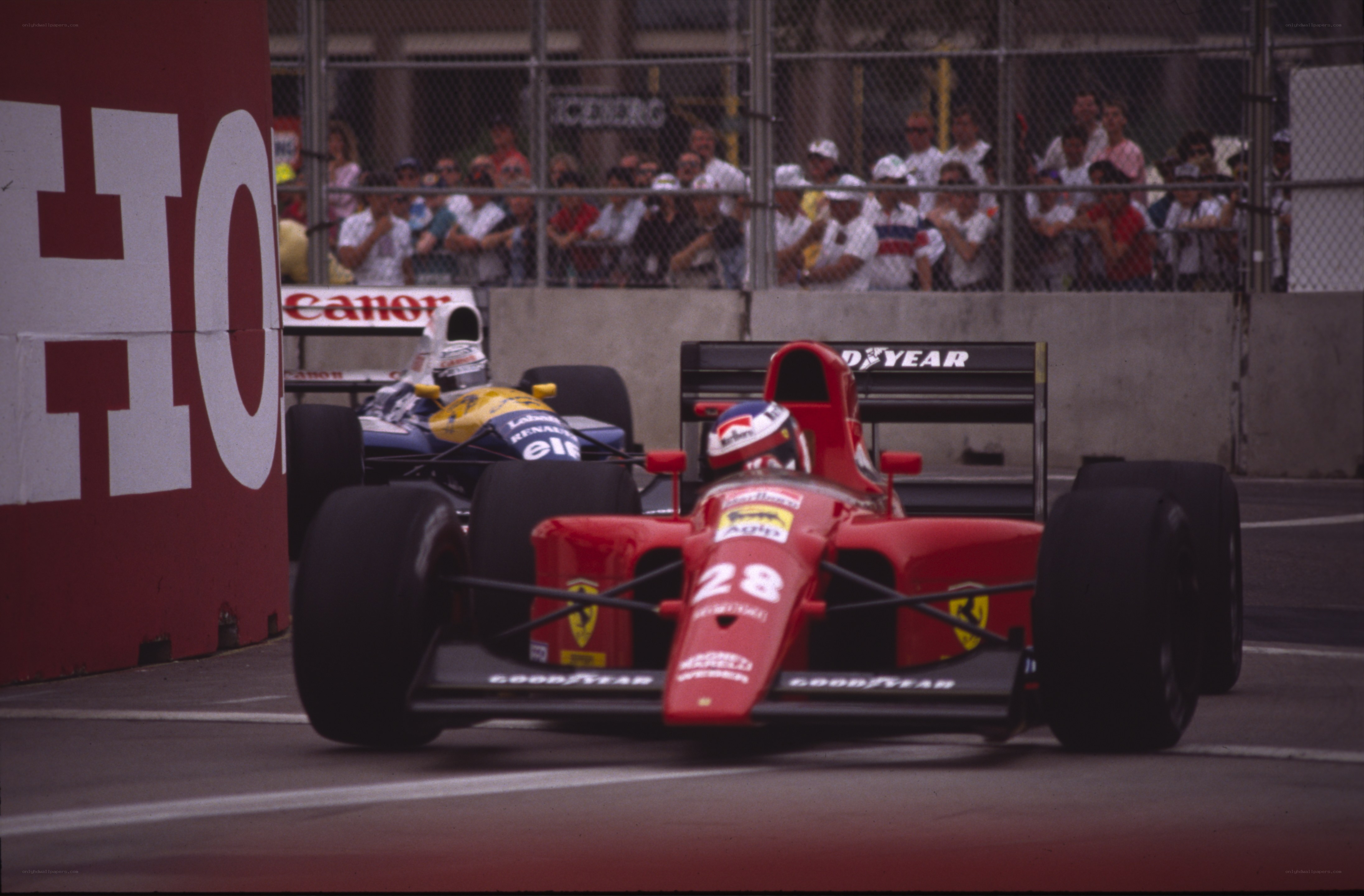 Ferrari and Williams racing