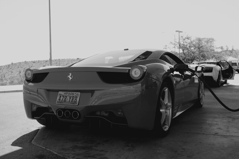 Ferrari at Gas Station