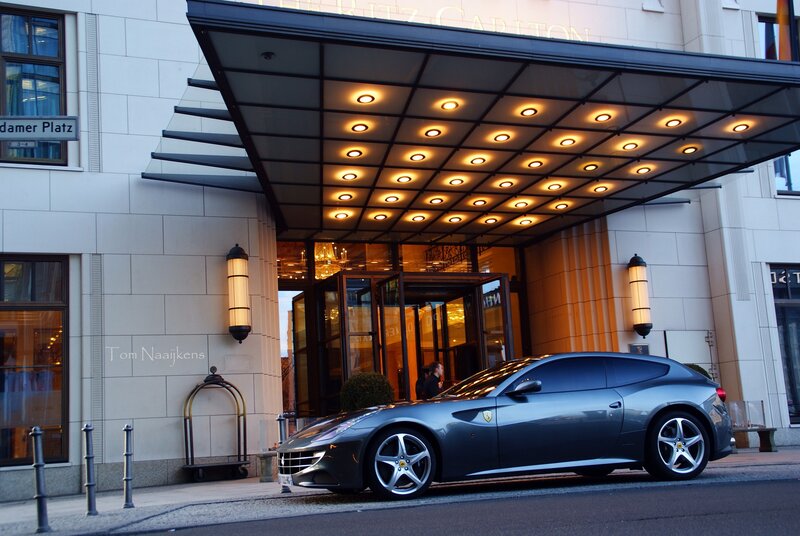 Ferrari at hotel entrance