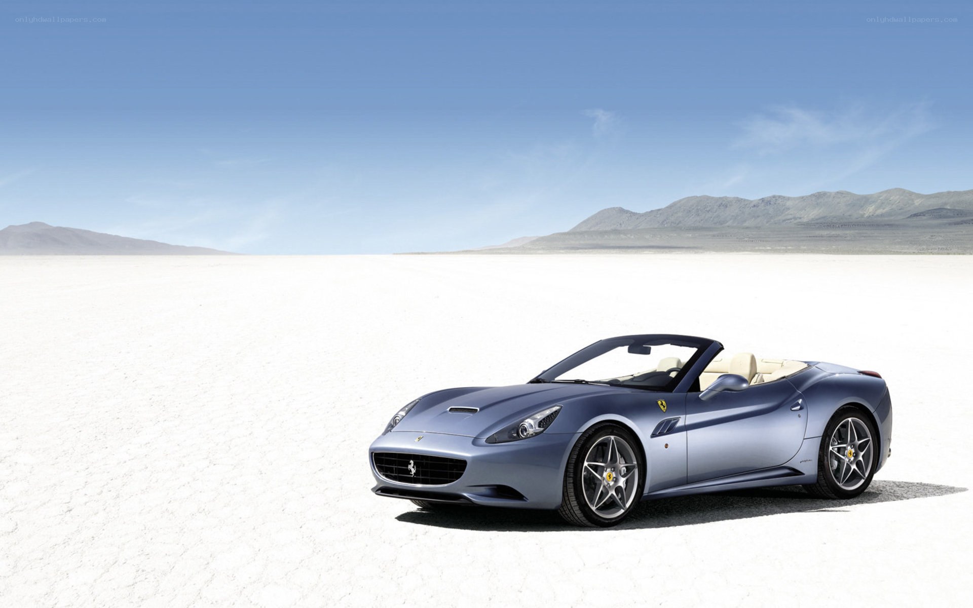 Ferrari California in desert