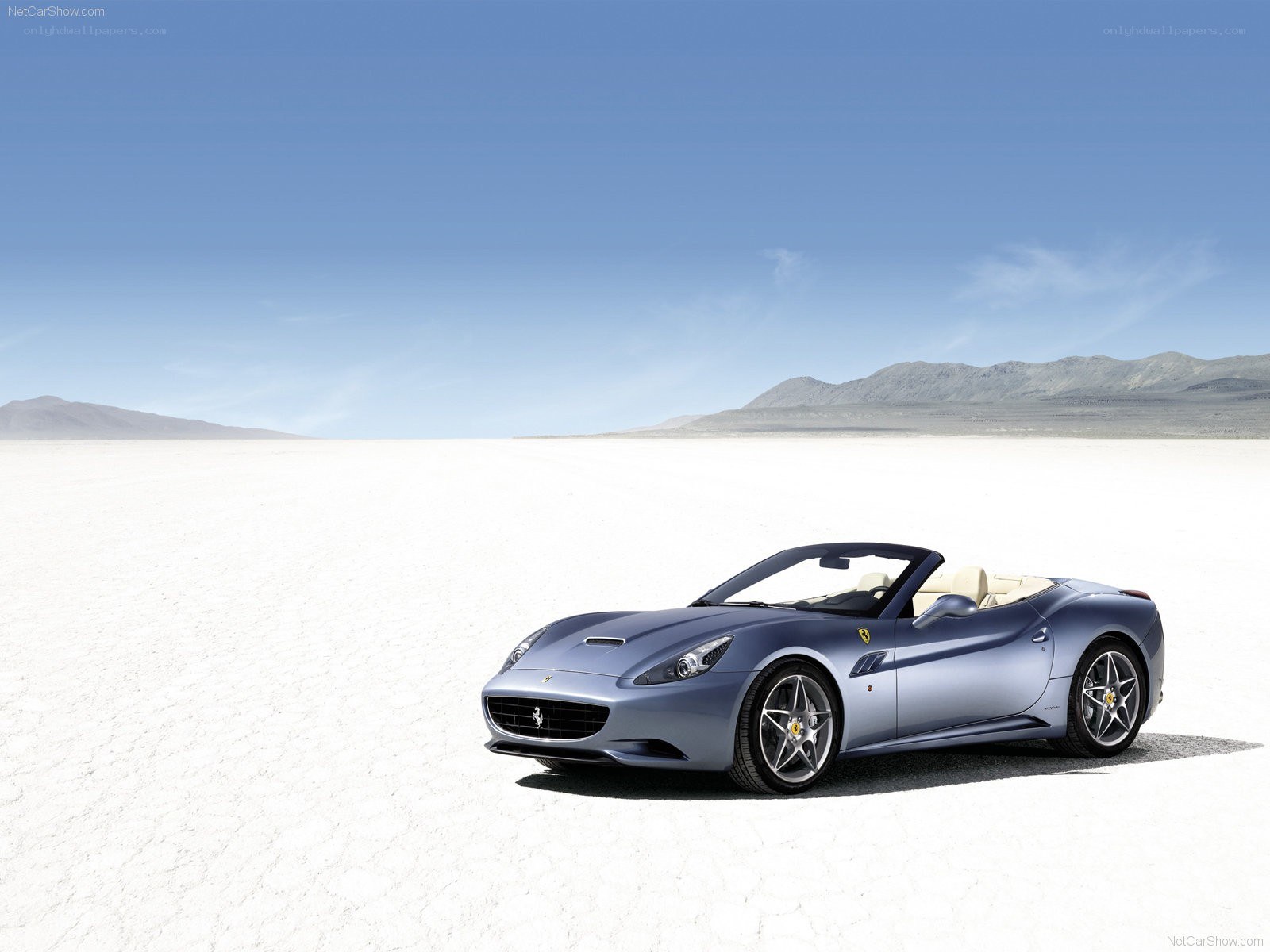 Ferrari California in desert