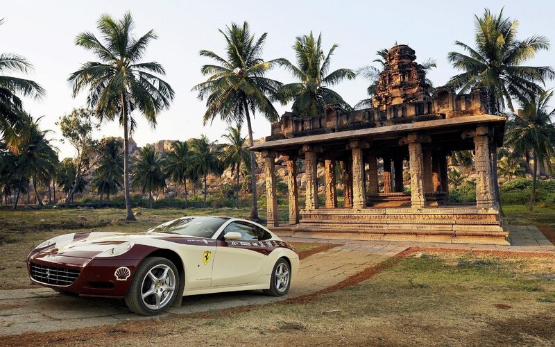Ferrari Car at Temple