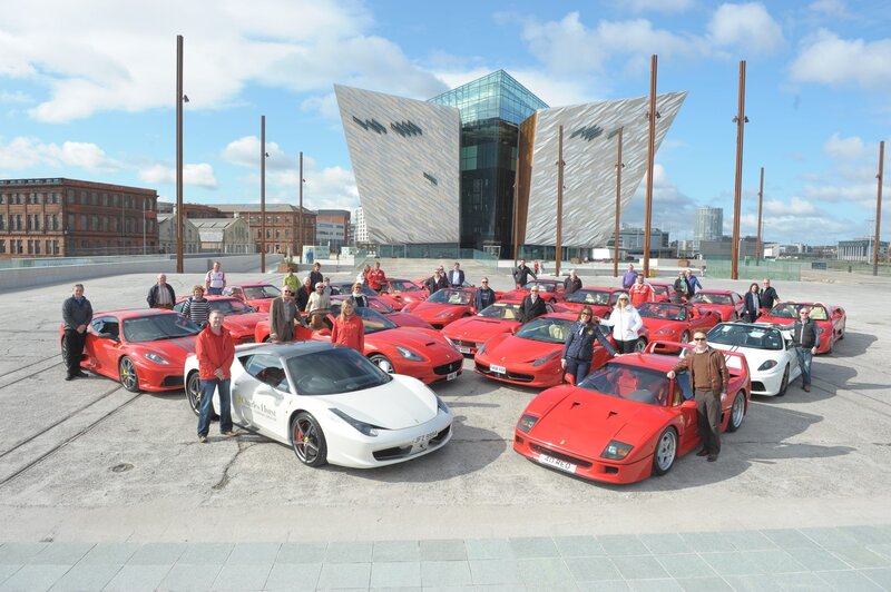 Ferrari car club gathering