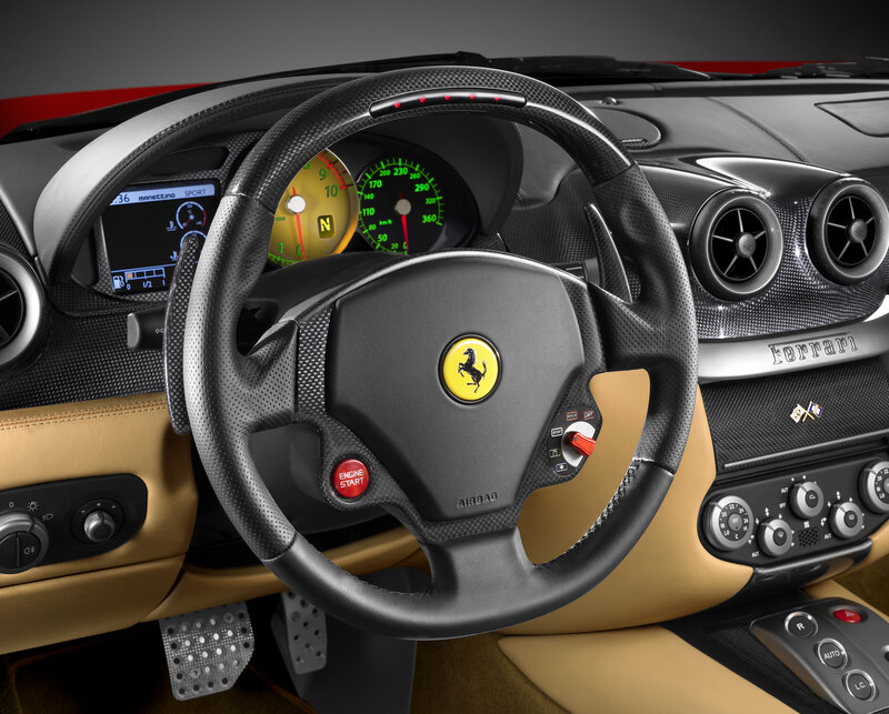 Ferrari Car Interior — Black, Dramatic