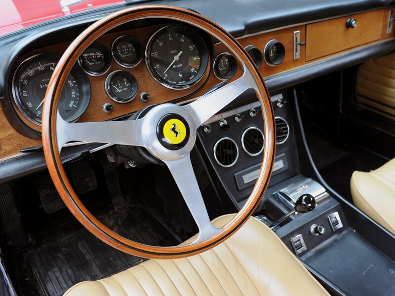 Ferrari Car Interior — Brown, Classic