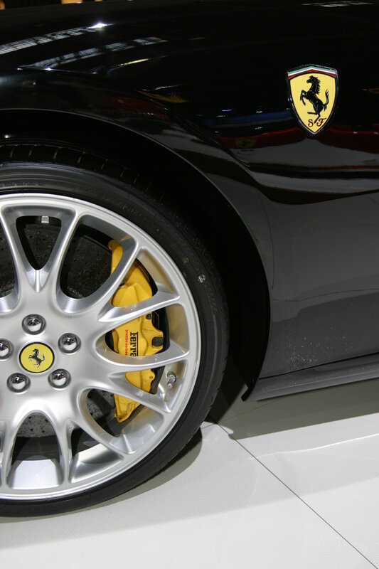 Ferrari car wheel close-up
