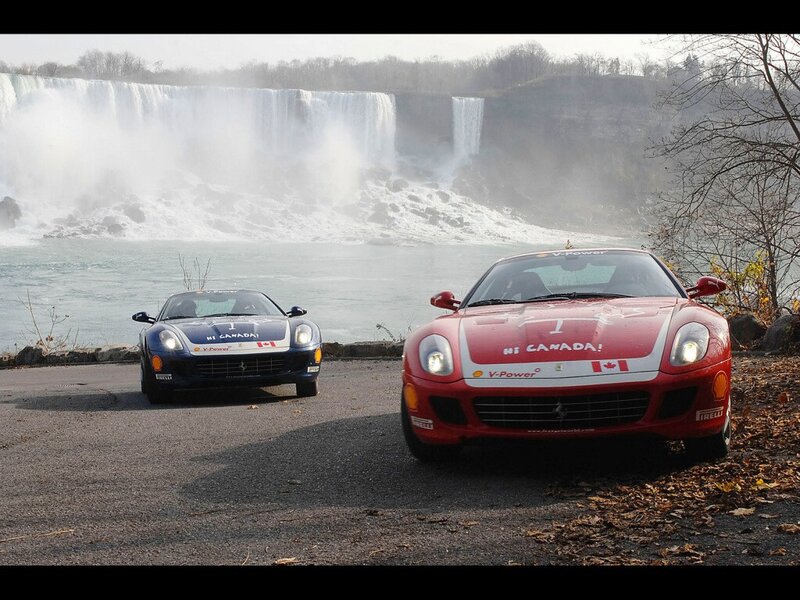 Ferrari cars at Niagara Falls
