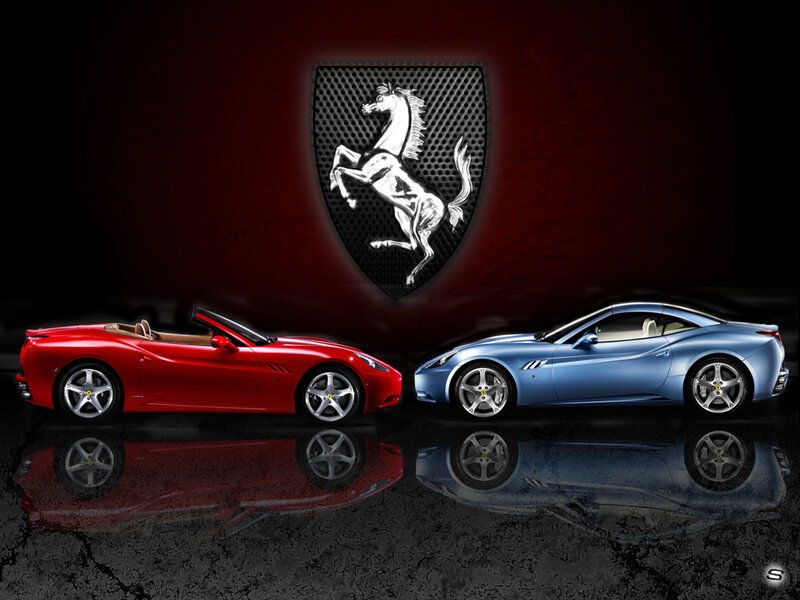 Ferrari cars with prancing horse