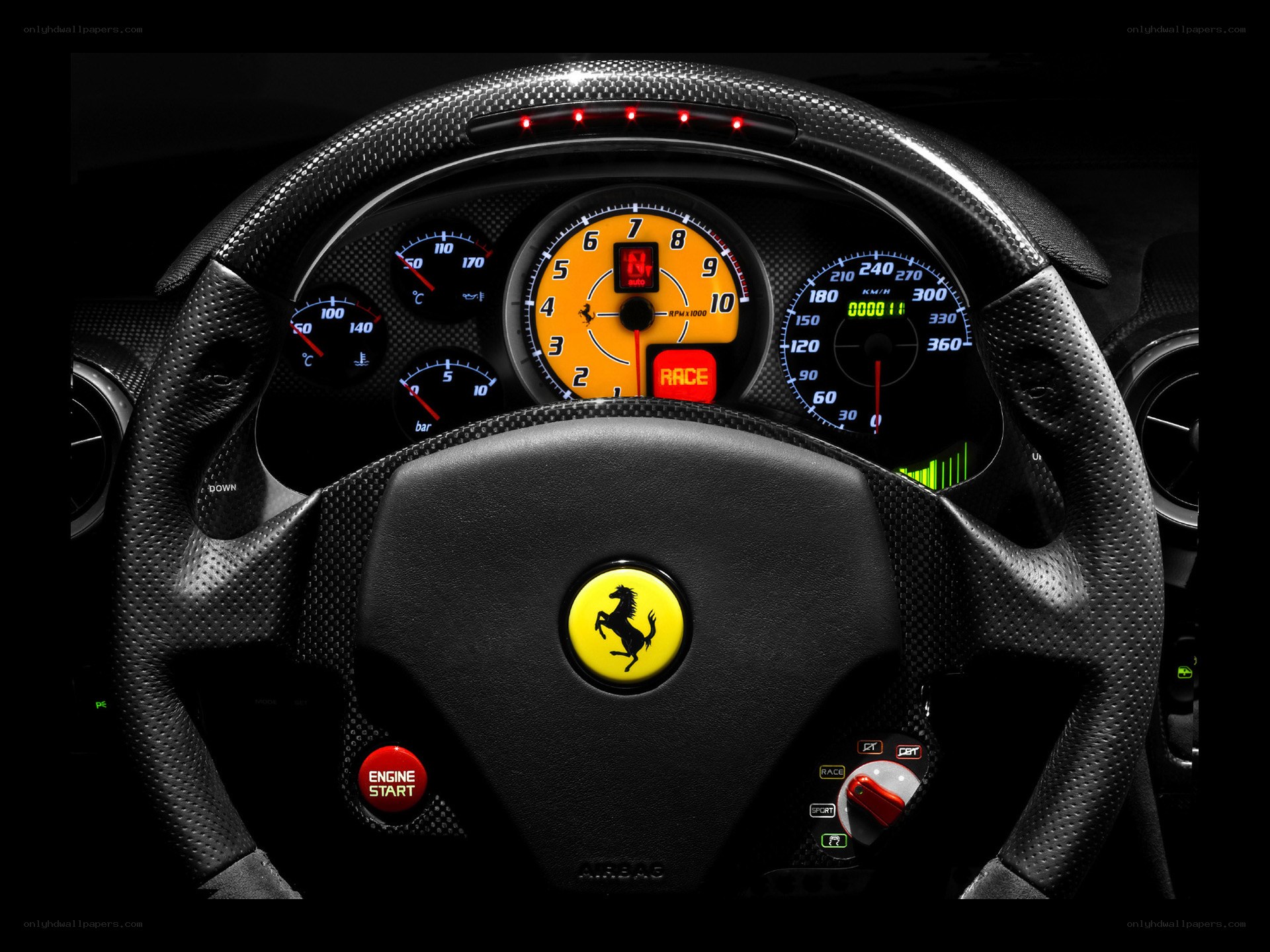 Ferrari cockpit dashboard