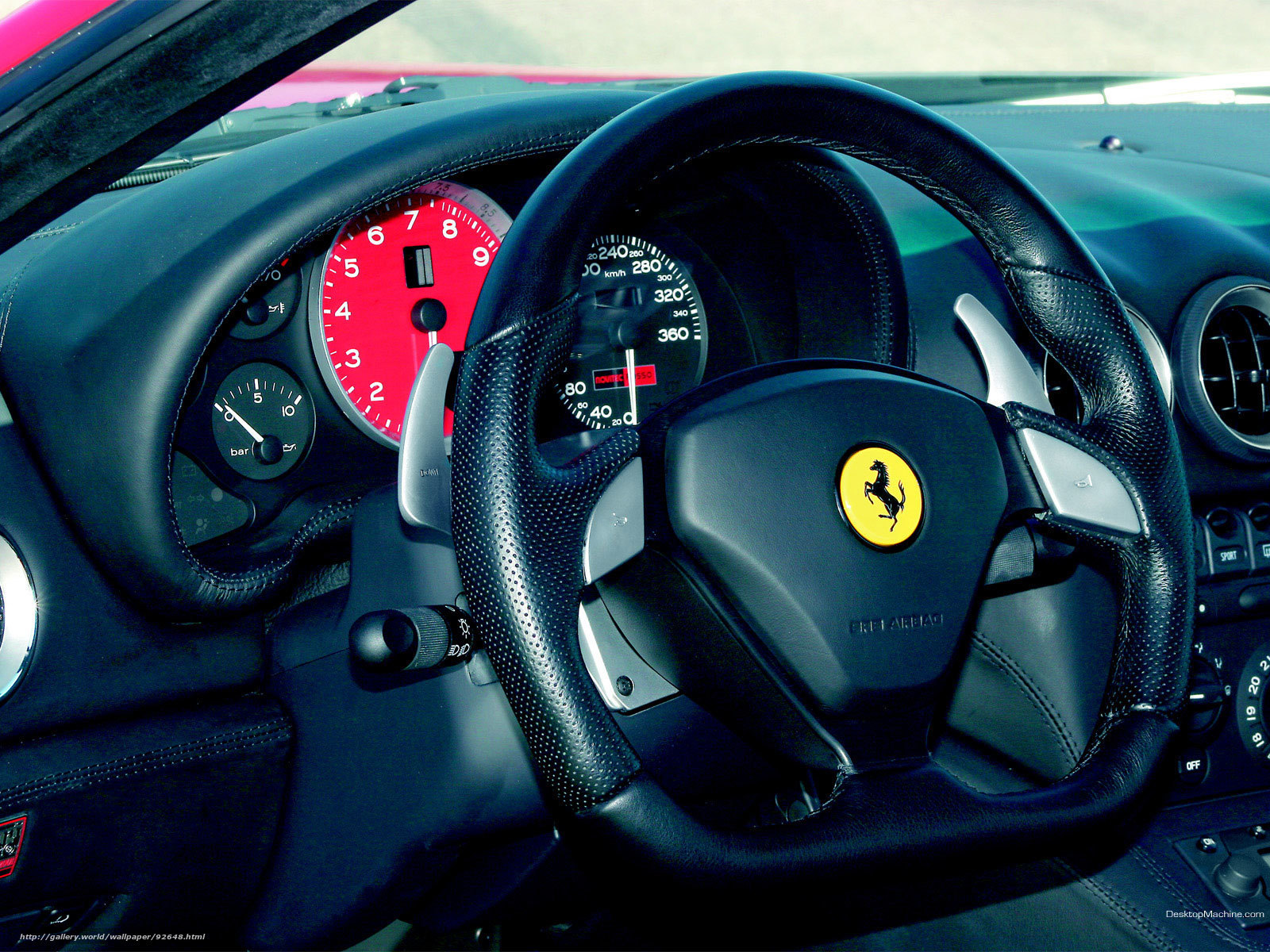 Ferrari cockpit interior