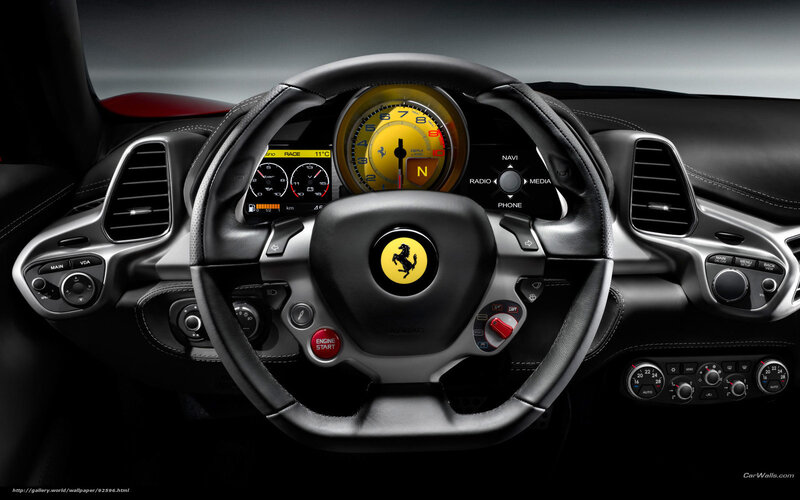 Ferrari cockpit interior