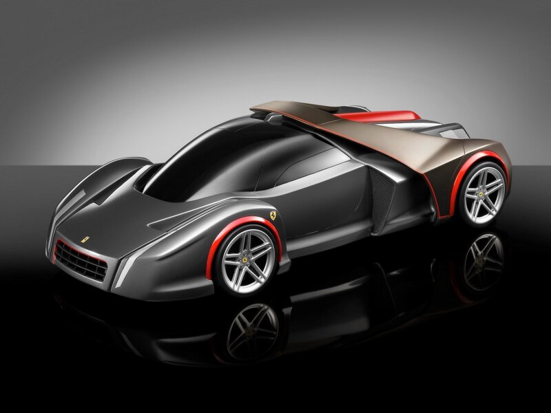 Ferrari Concept Car — Black, Dramatic