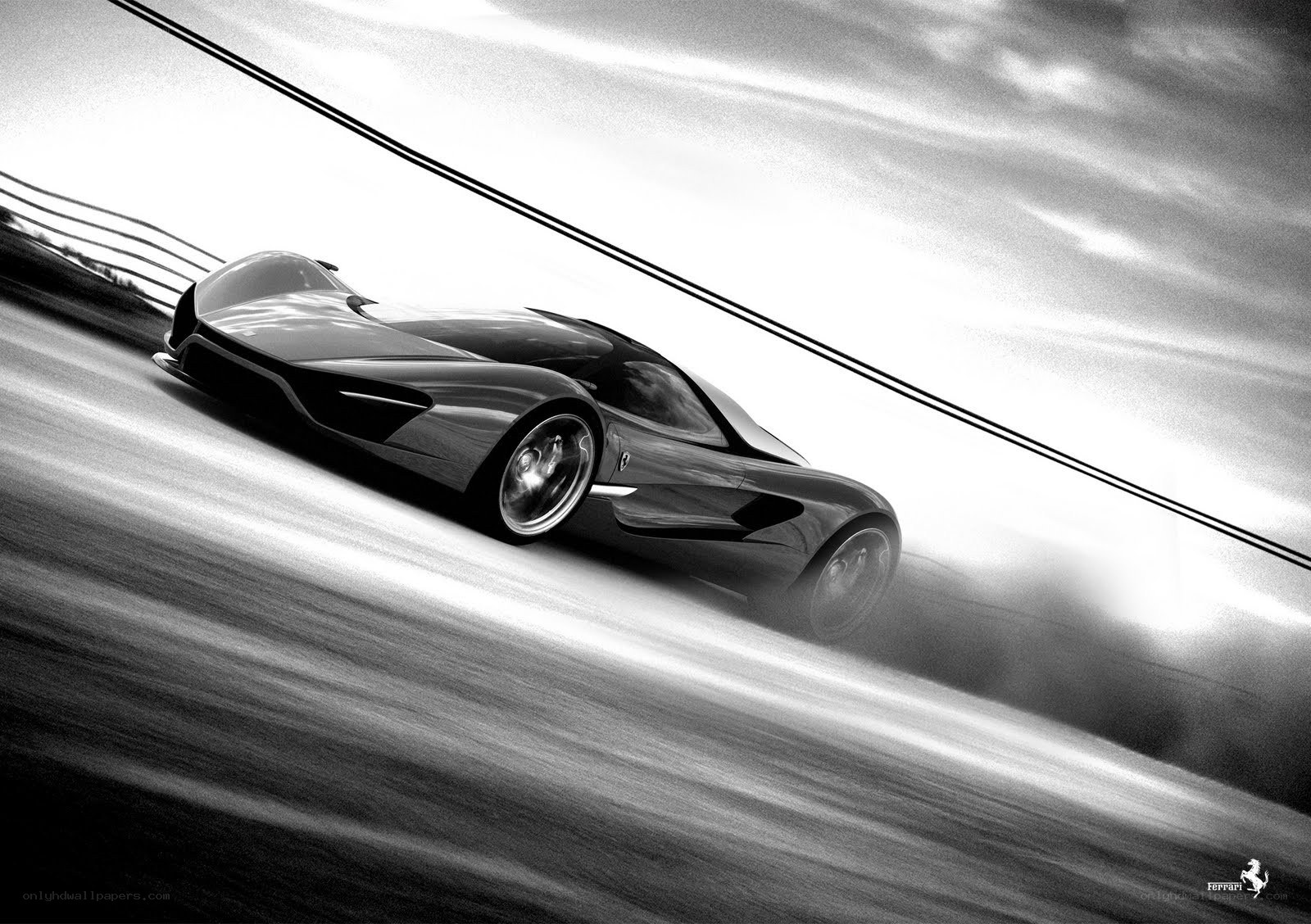 Ferrari concept car in motion