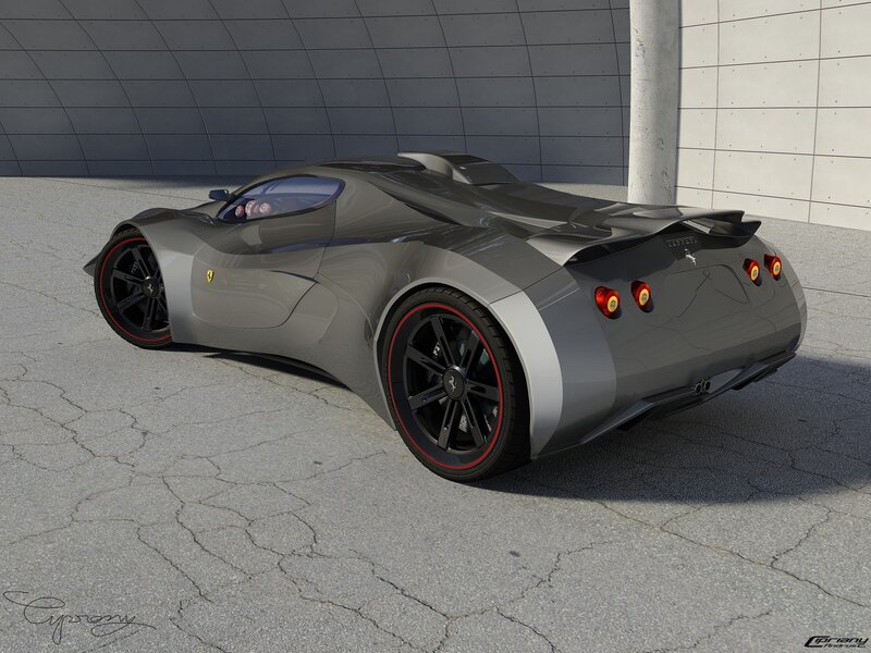 ferrari concept car rear view