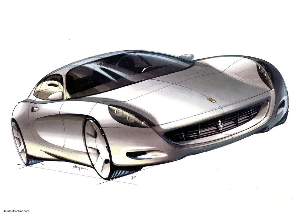 Ferrari concept car sketch