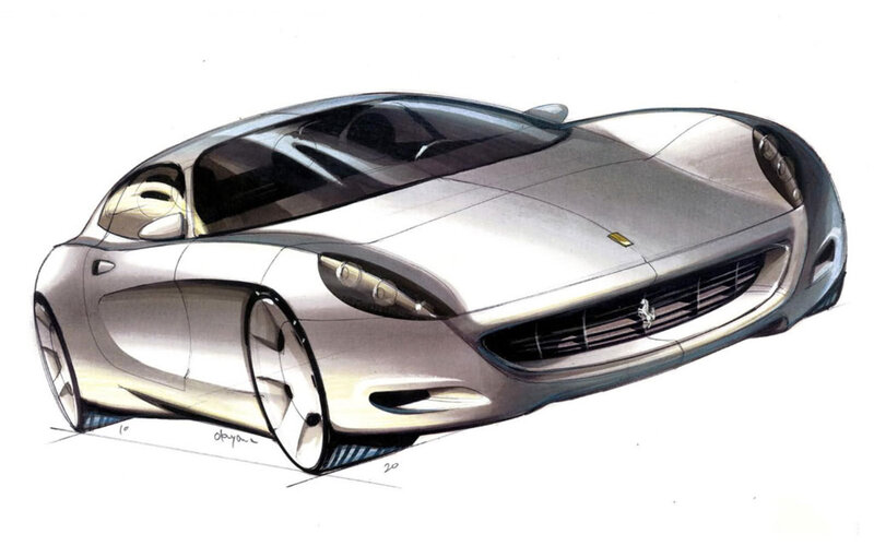 Ferrari concept car sketch