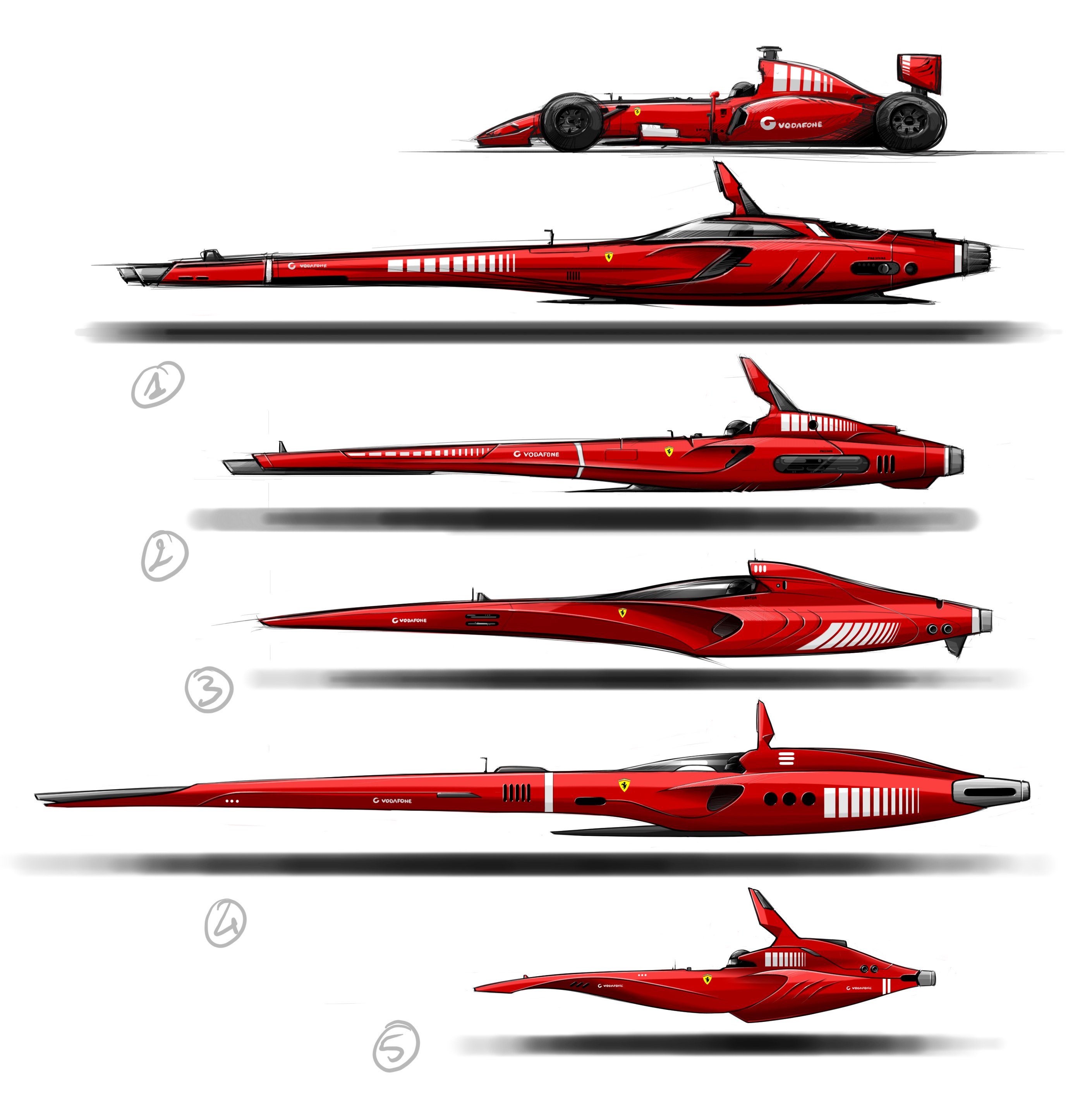 Ferrari concept vehicle designs