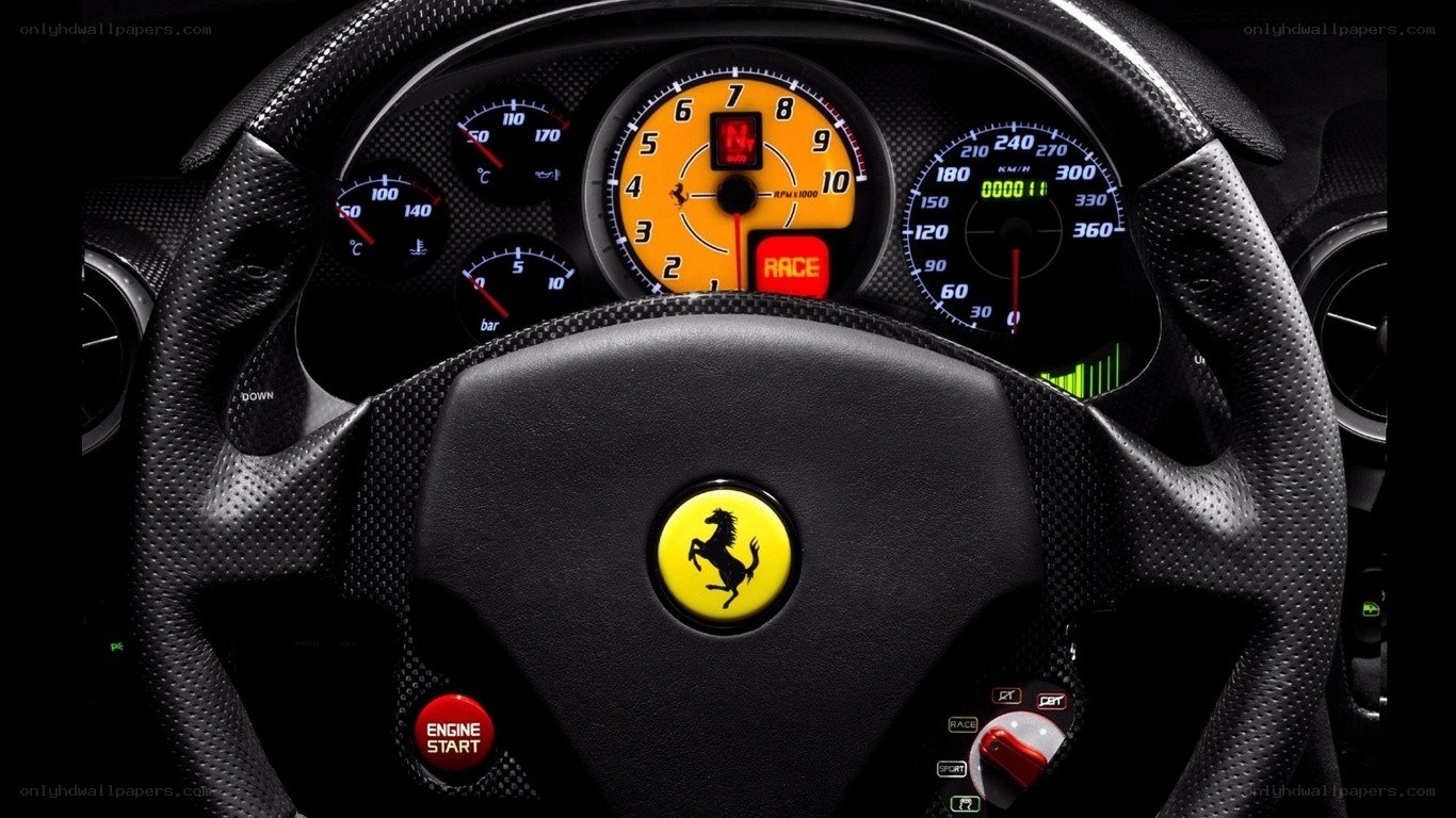 Ferrari dashboard close-up