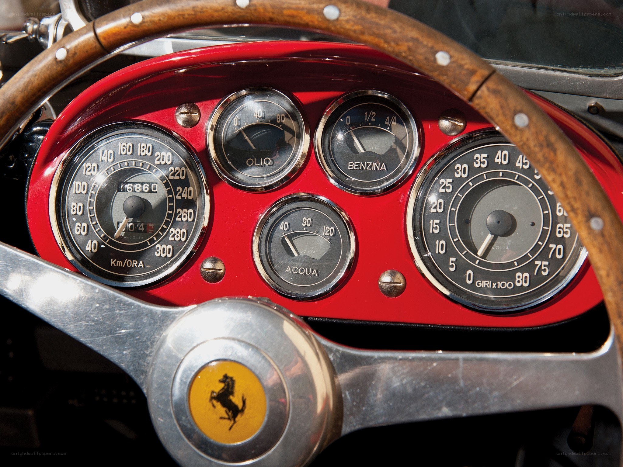 Ferrari dashboard close-up
