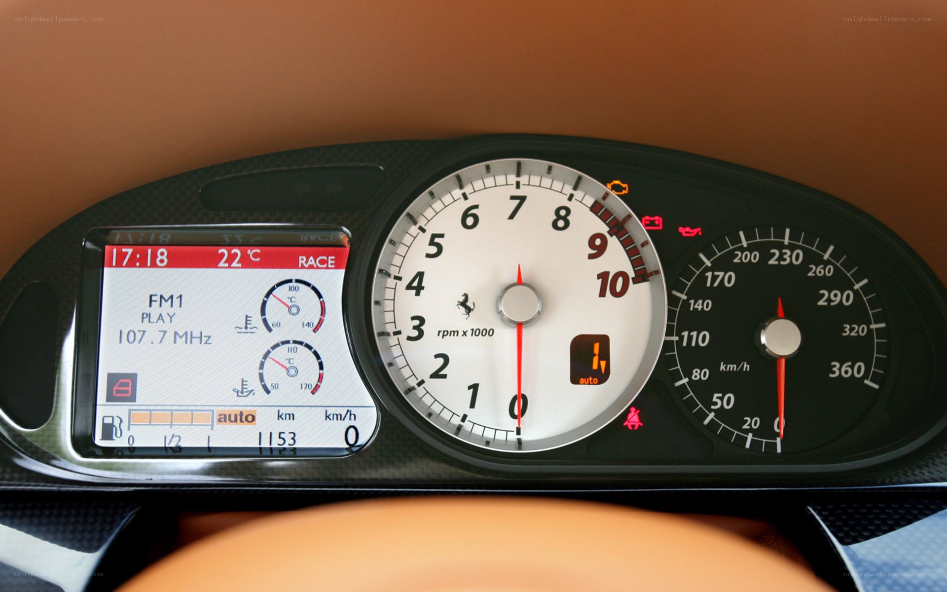 Ferrari dashboard close-up