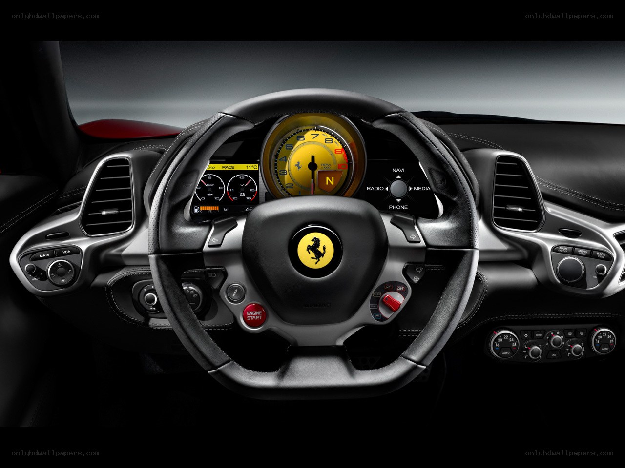Ferrari dashboard interior