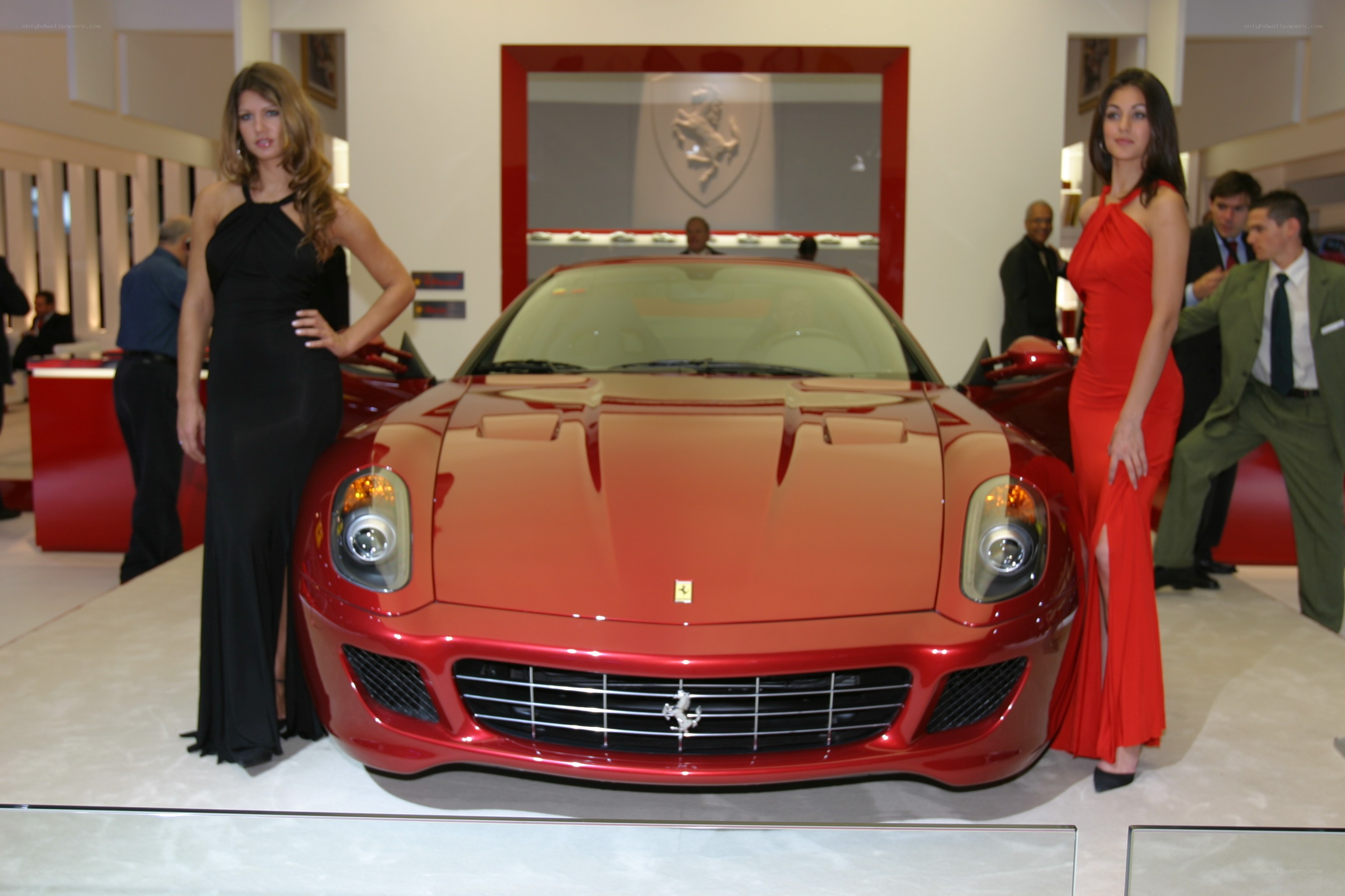 Ferrari display at auto show