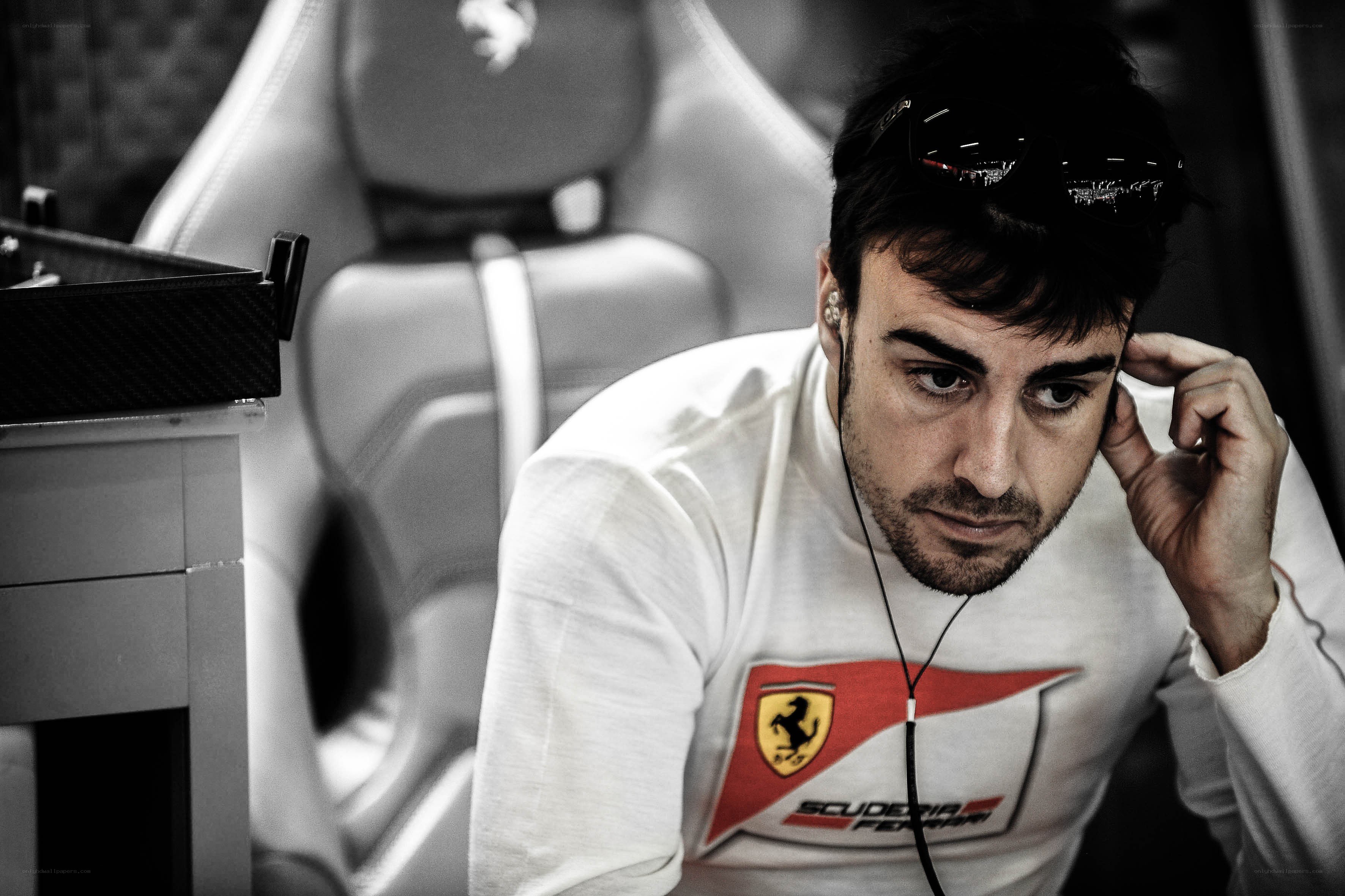Ferrari driver in team gear