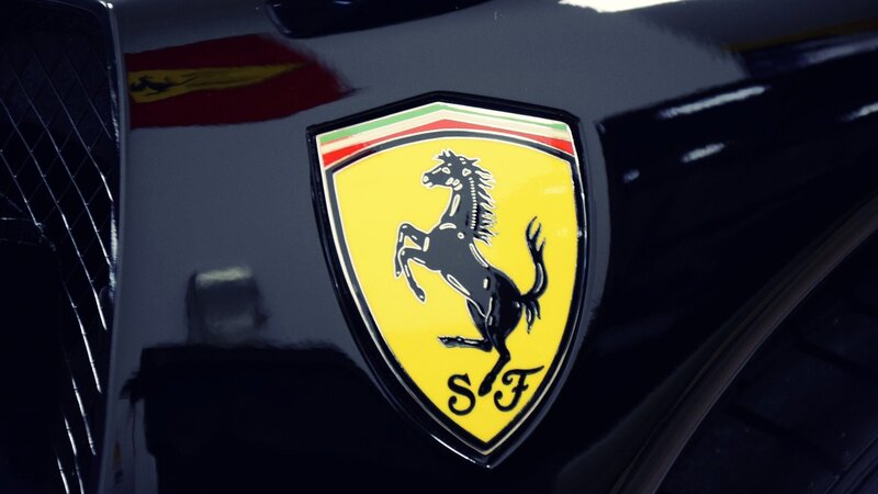 Ferrari Emblem on Car — Black