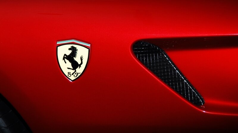 Ferrari Emblem on Car — Red