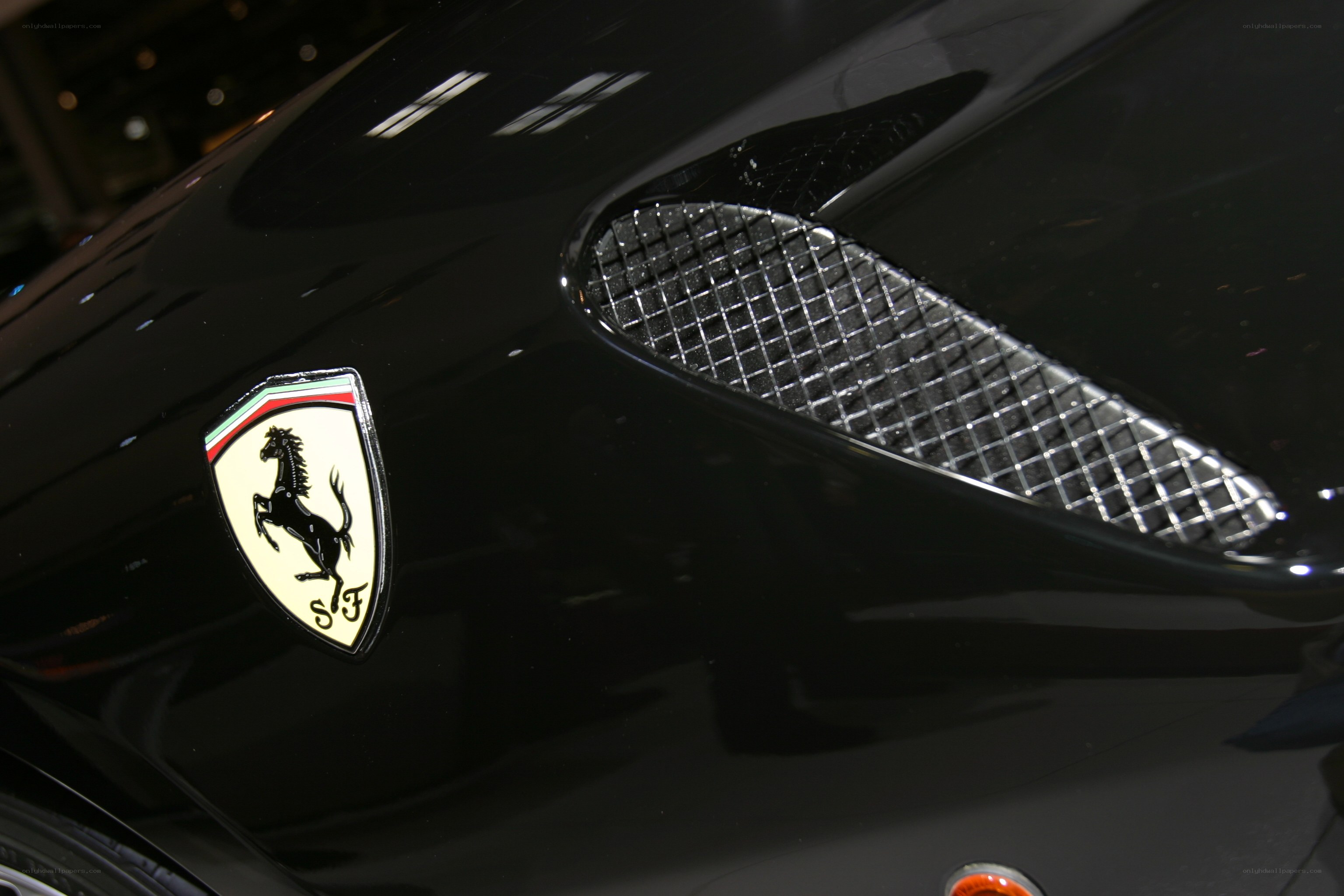 Ferrari emblem on car