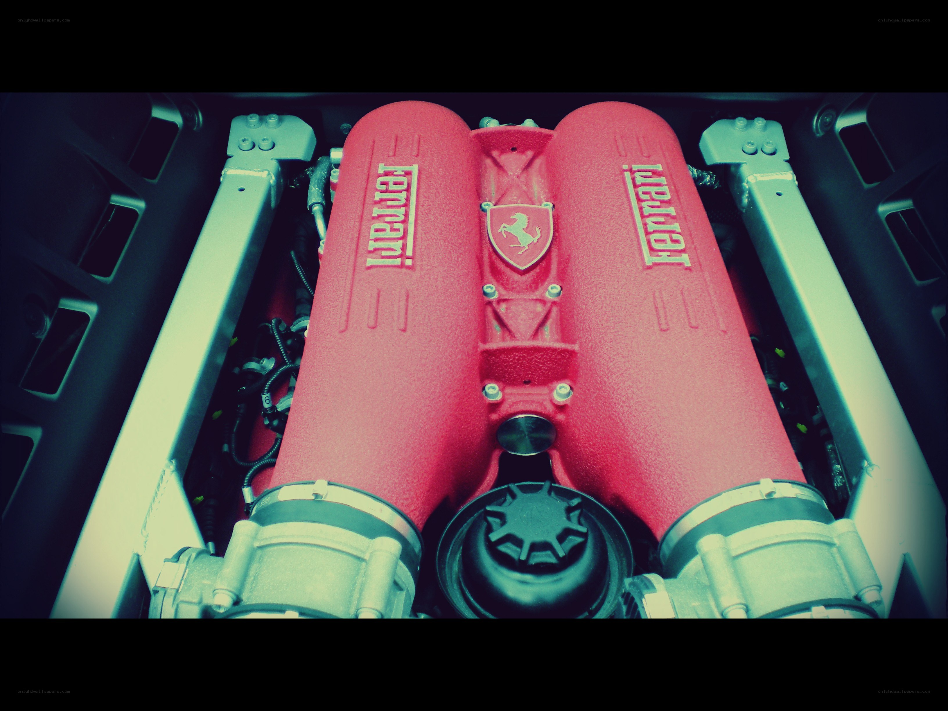 Ferrari engine bay