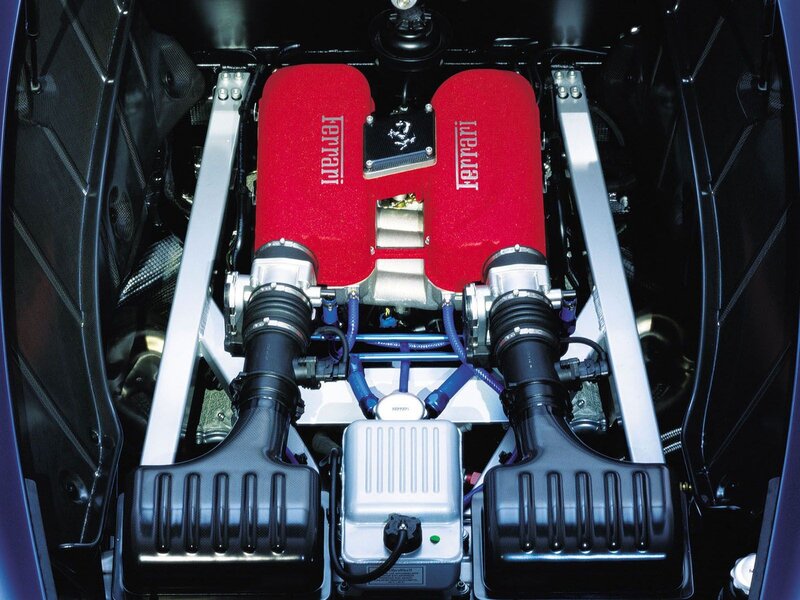 Ferrari Engine Bay — Red, Technical, Photograph, Engine Covers