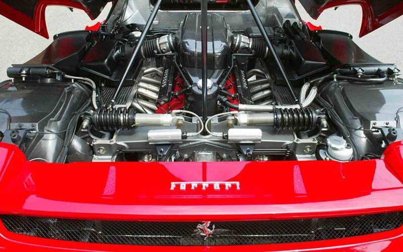 Ferrari Engine Bay — Red