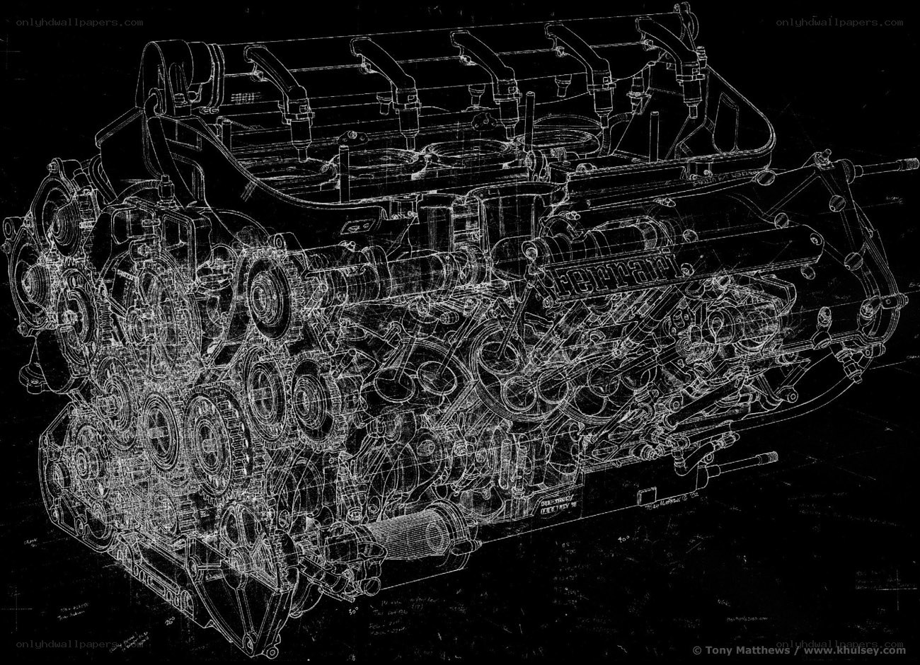 Ferrari engine blueprint