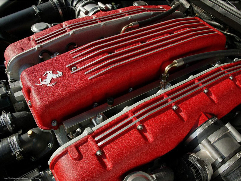 Ferrari engine close-up