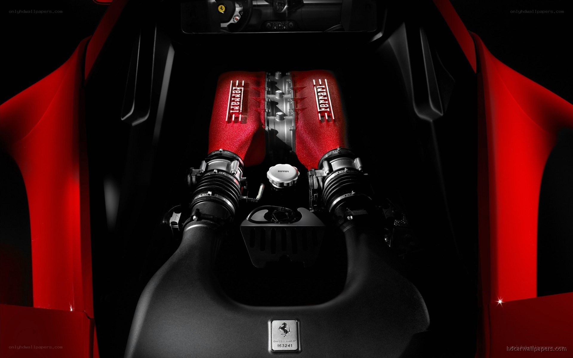 Ferrari engine interior
