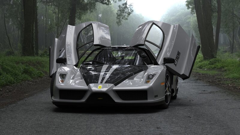 Ferrari Enzo in forest