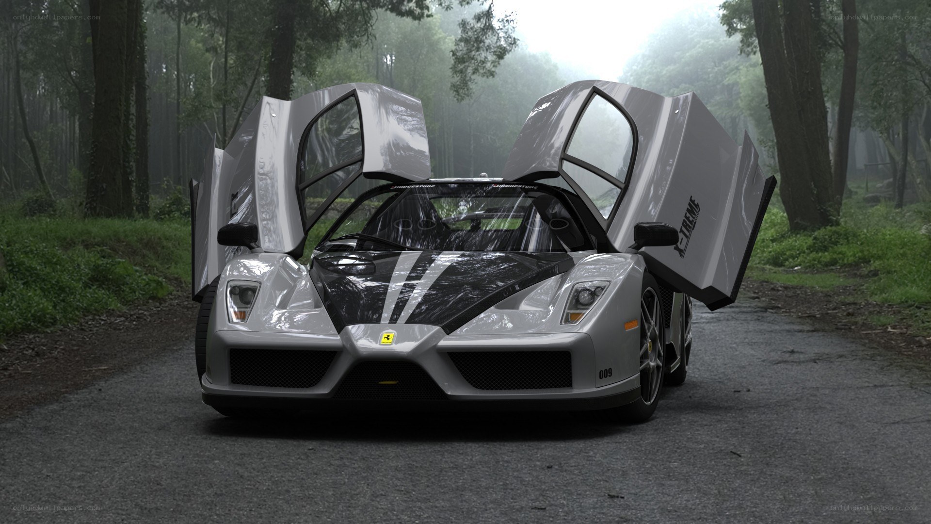 Ferrari Enzo in forest