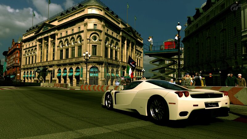 Ferrari Enzo on city street