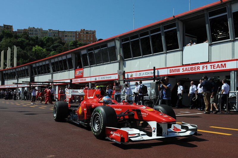 Ferrari F1 car on pit lane