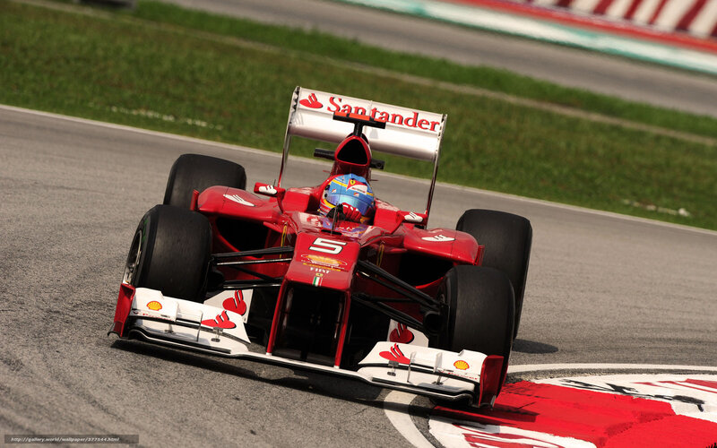 Ferrari F1 car on track