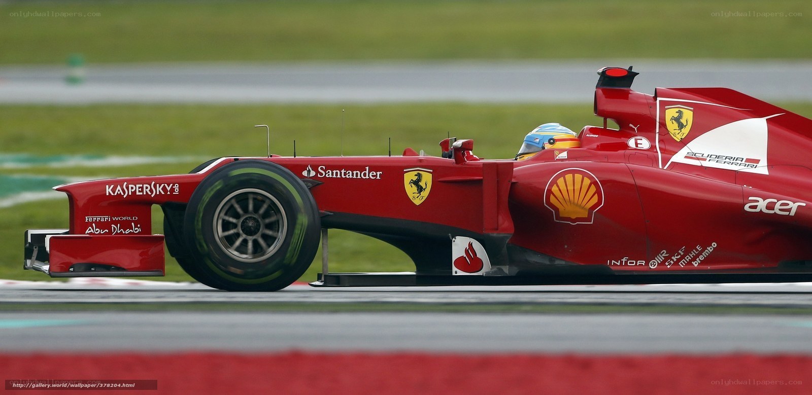 Ferrari F1 car on track